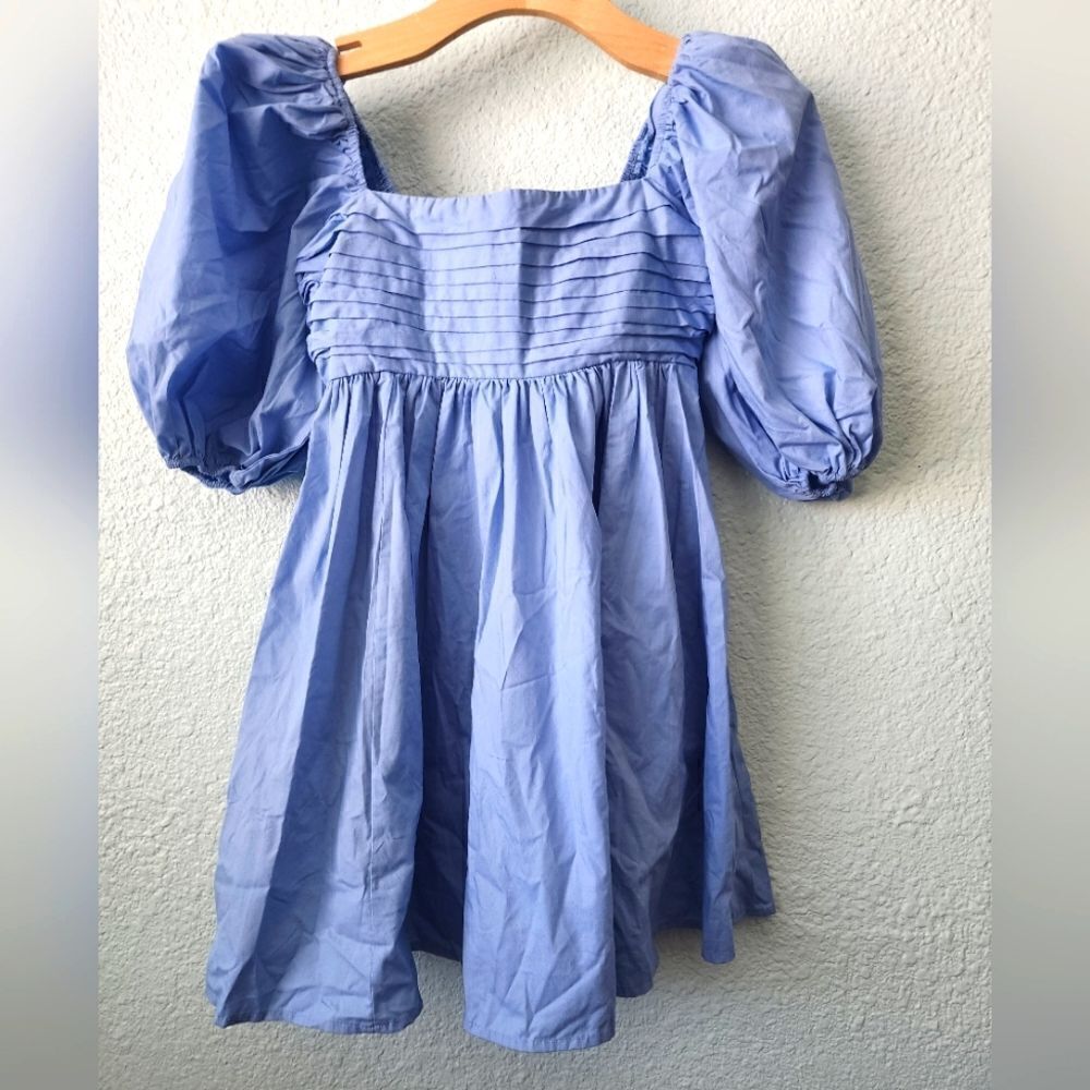 Abercrombie and fitch puff sleeve dress cotyon side pockets excellent condition - Picture 2 of 15